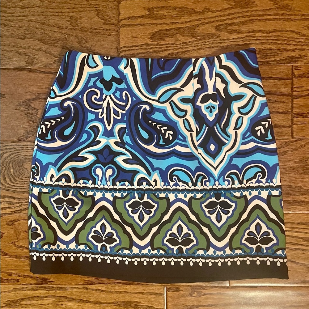 ZARA Multicolored Paisley Print Mini Skirt - Picture 4 of 12